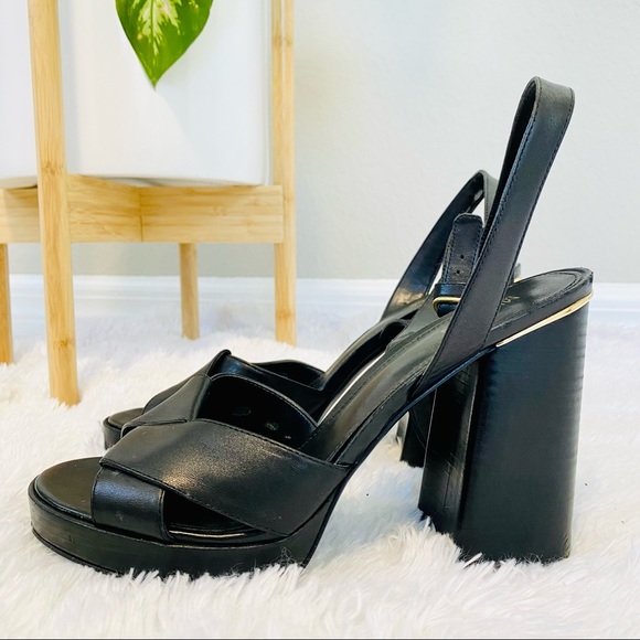 Michael Kors Fallon Chunky Black Heels - Picture 5 of 17